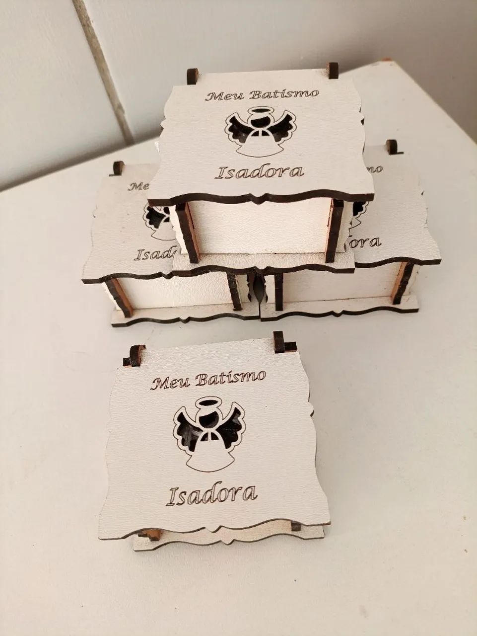 Caixa MDF pequena para lembrancinhas de batizado 