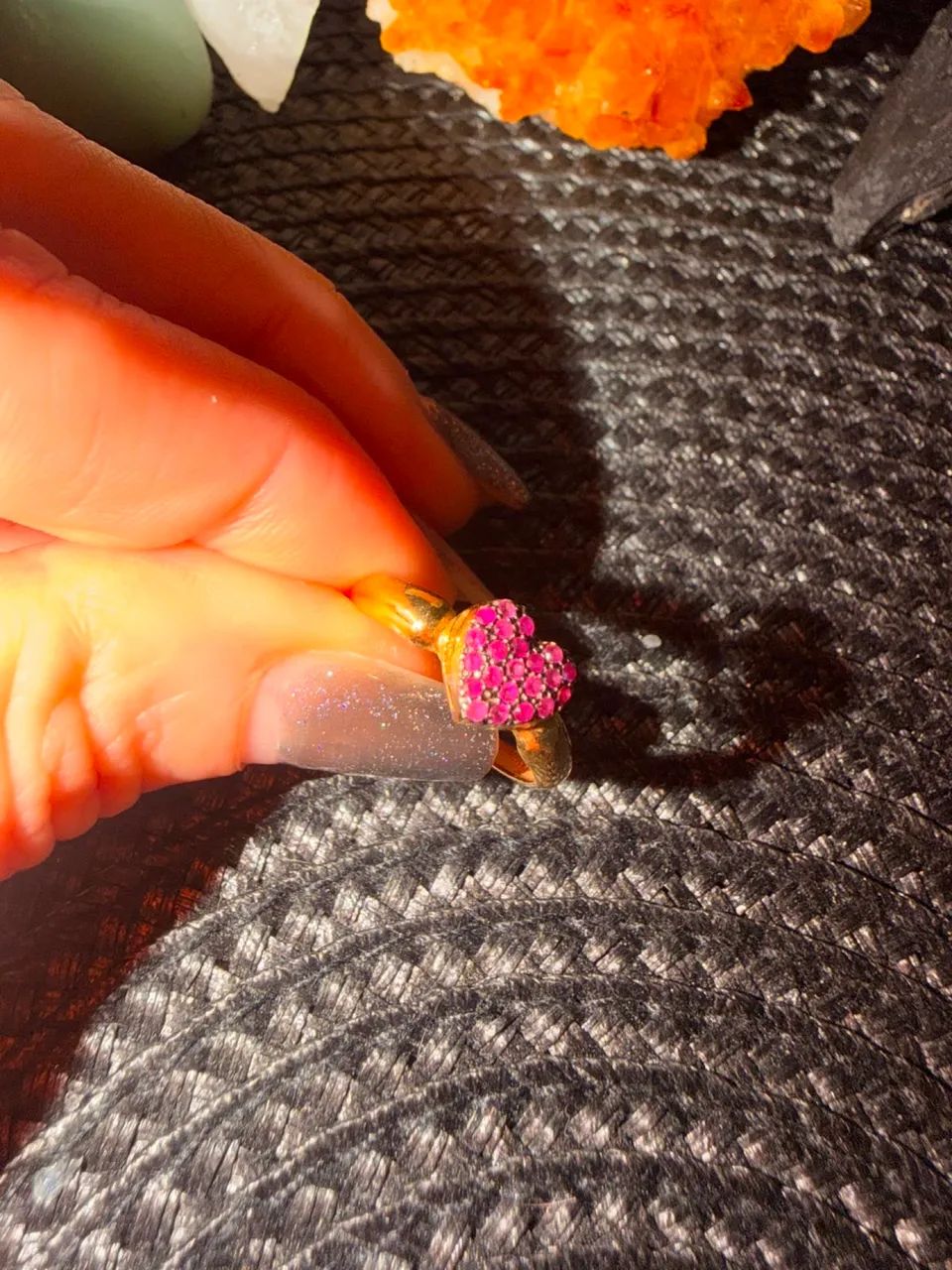 Anel ouro 18k com rubis - Foto 3