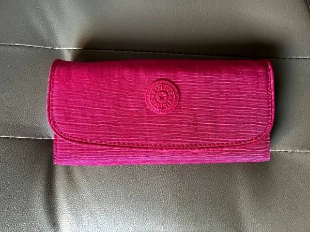 Carteira Kipling rosa pink em nylon