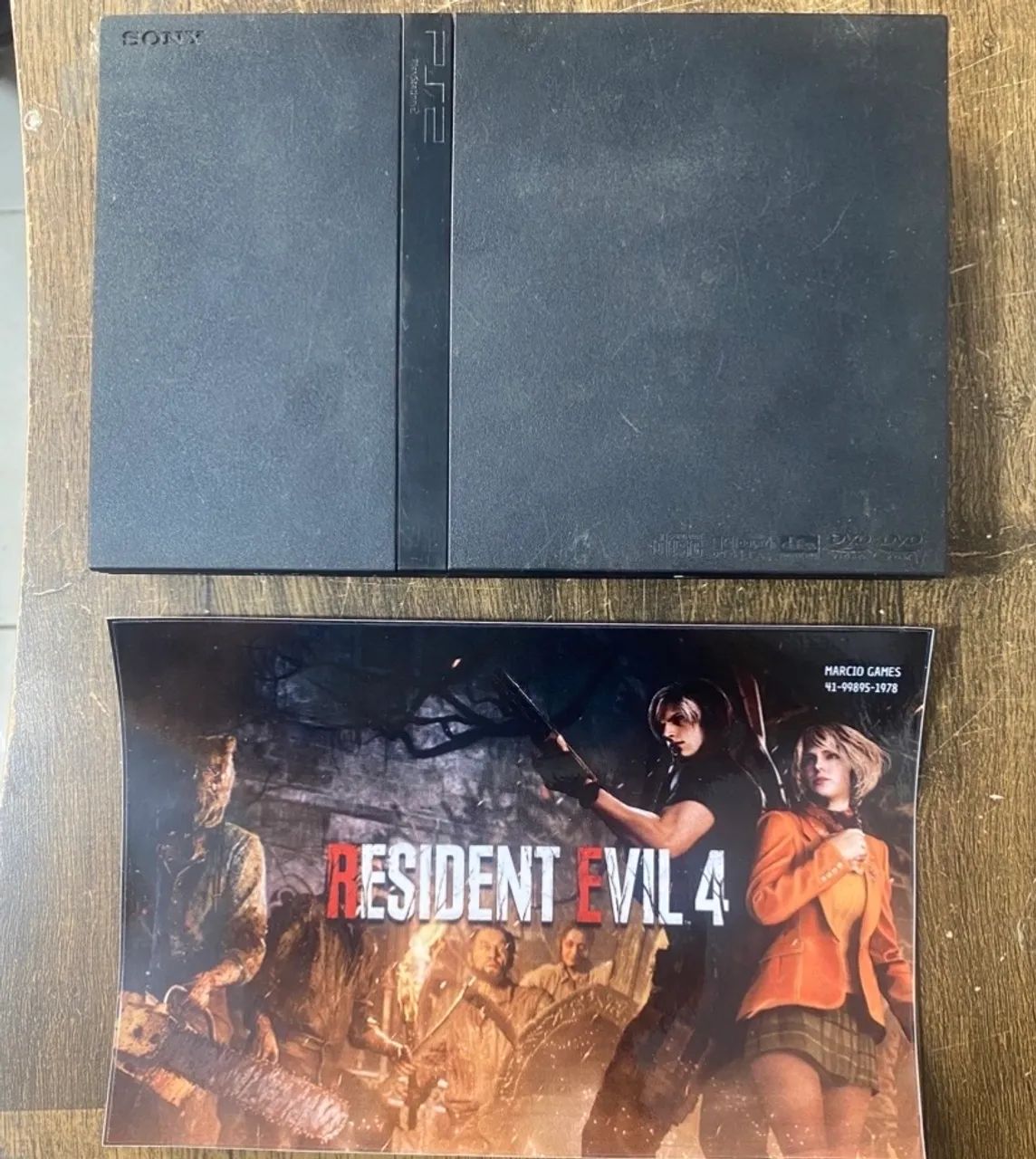 Plotagem Resident Evil 4 P/ Ps2 Slim 70 e 90 Mil - Foto 4