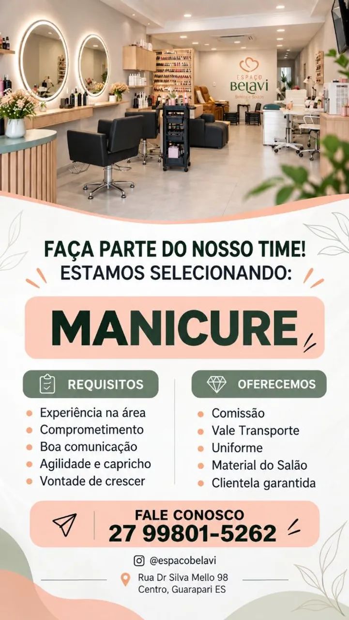 Vaga para Manicure