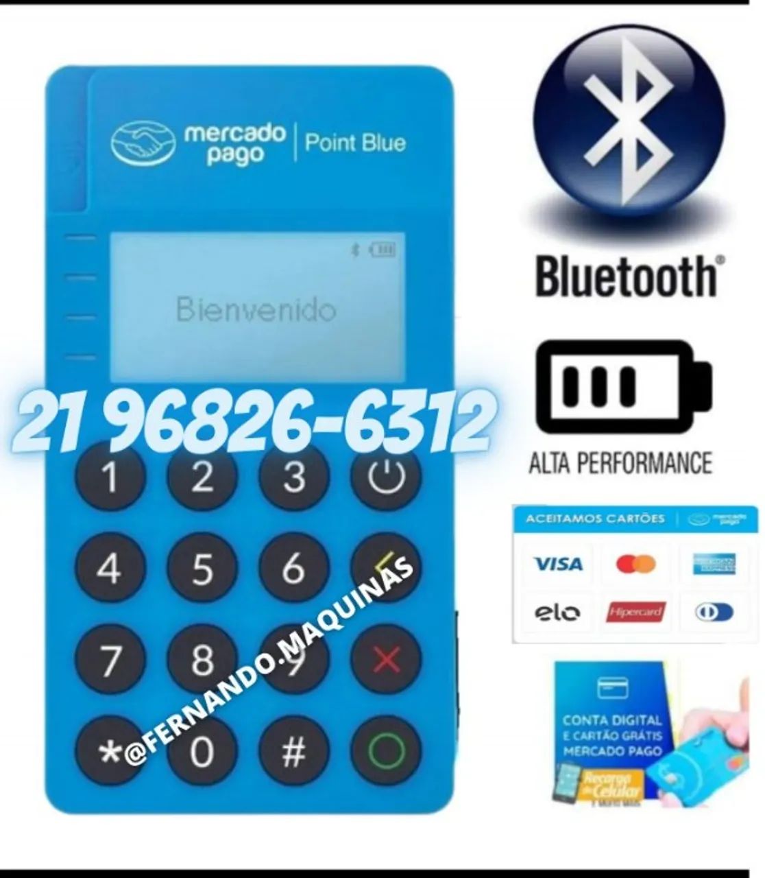 Máquina de cartão point blue nfc  - Pronta entrega