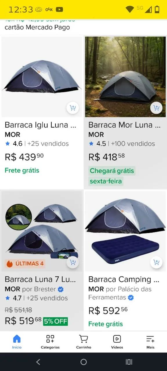 Barraca de camping