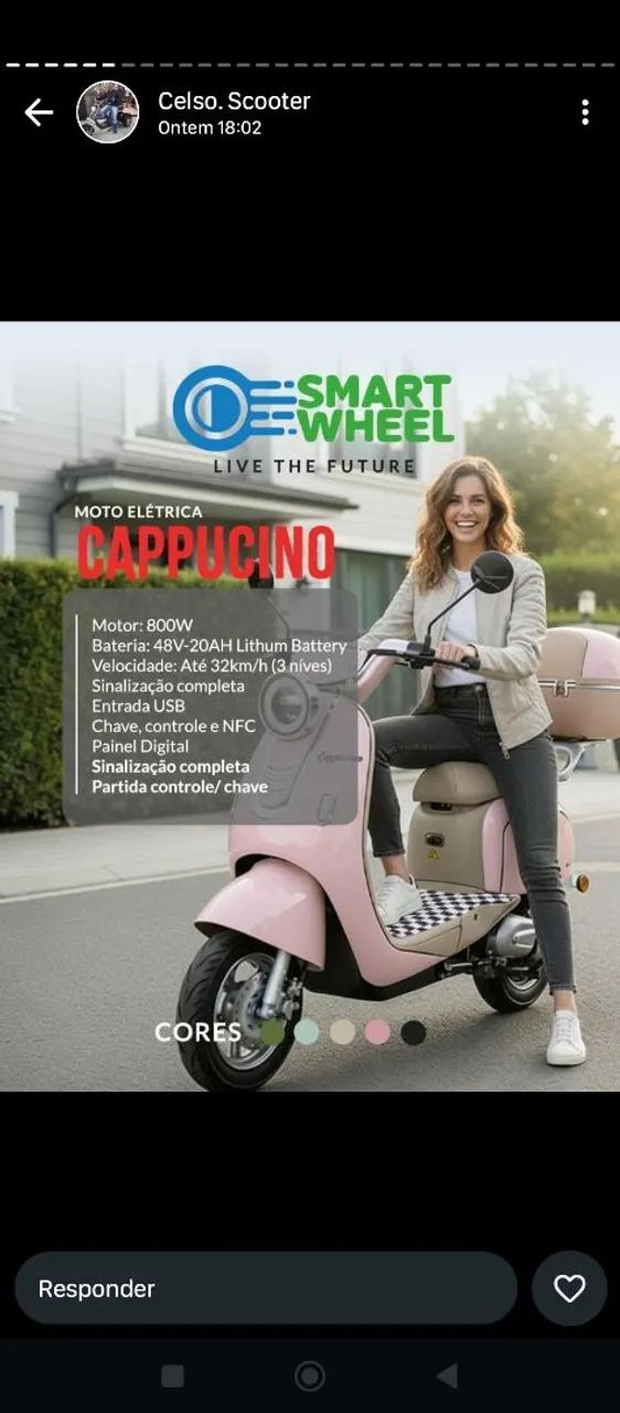 SCOOETR ELÉTRICA CAPUCCINO  - Foto 5