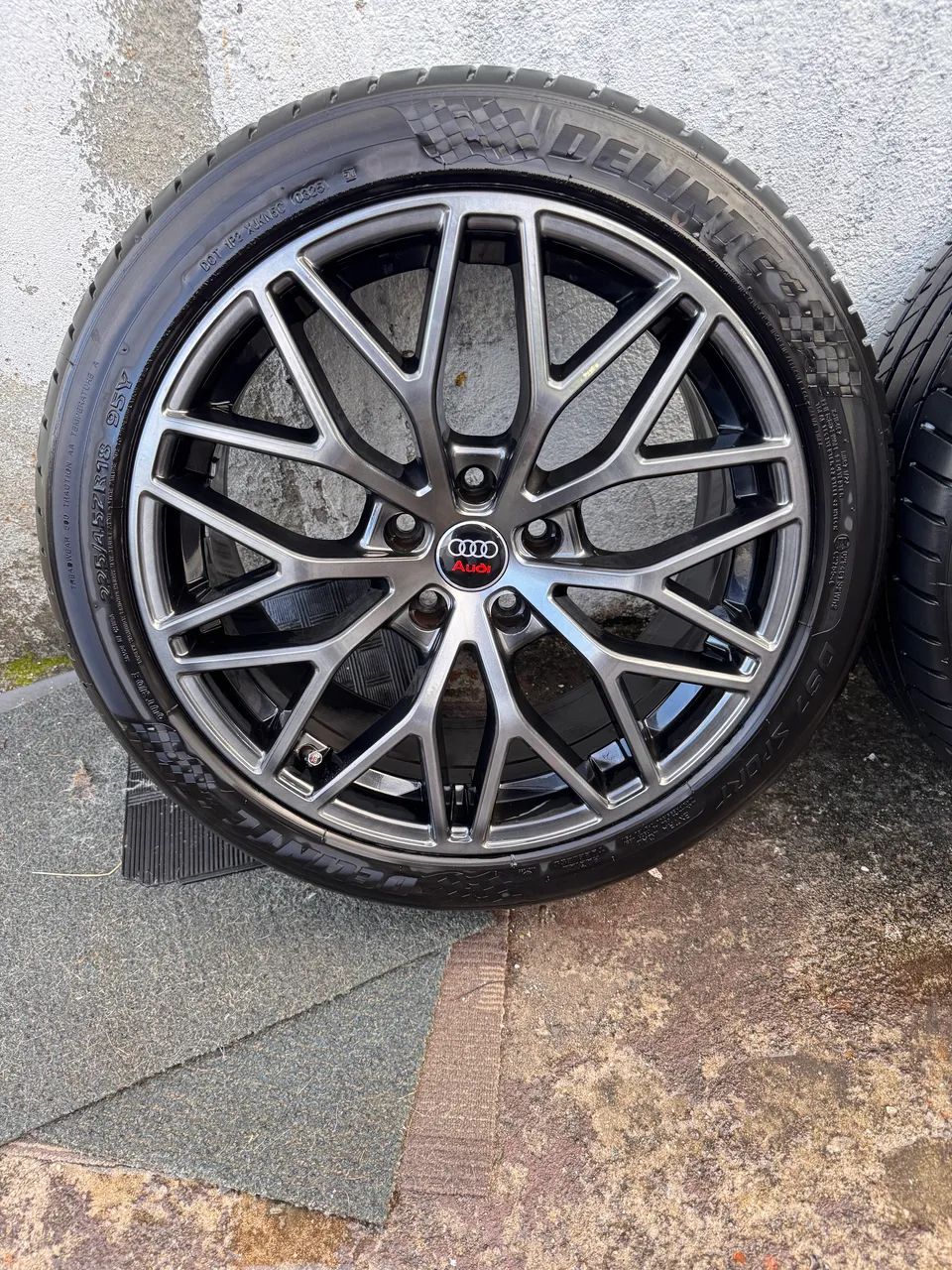 Roda e Pneu Audi, BMW, Mercedes Aro 18 5x112 Grafite 4 Pneus Delinte Novos - Foto 6