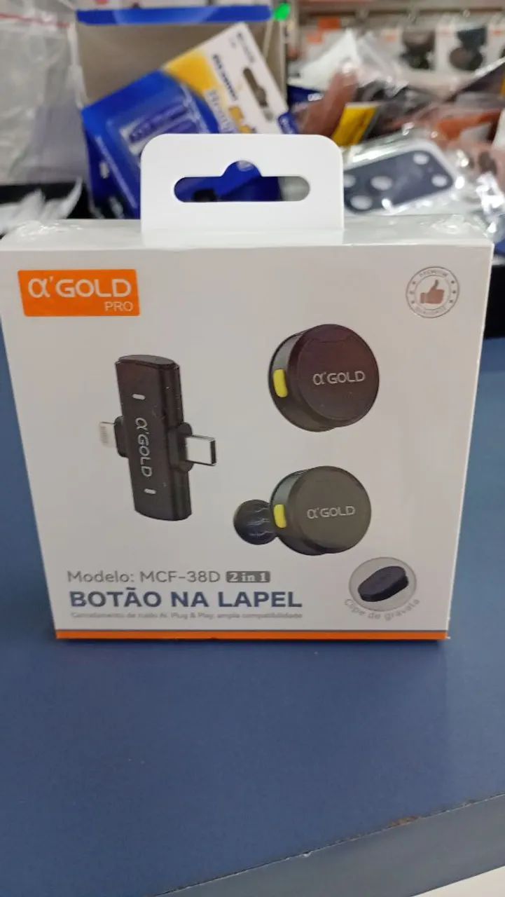 Microfone sem fio para celular - Lapela