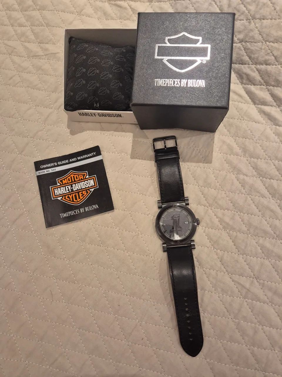 Relógio Bulova Harley Davidson com manual e caixa - Foto 3