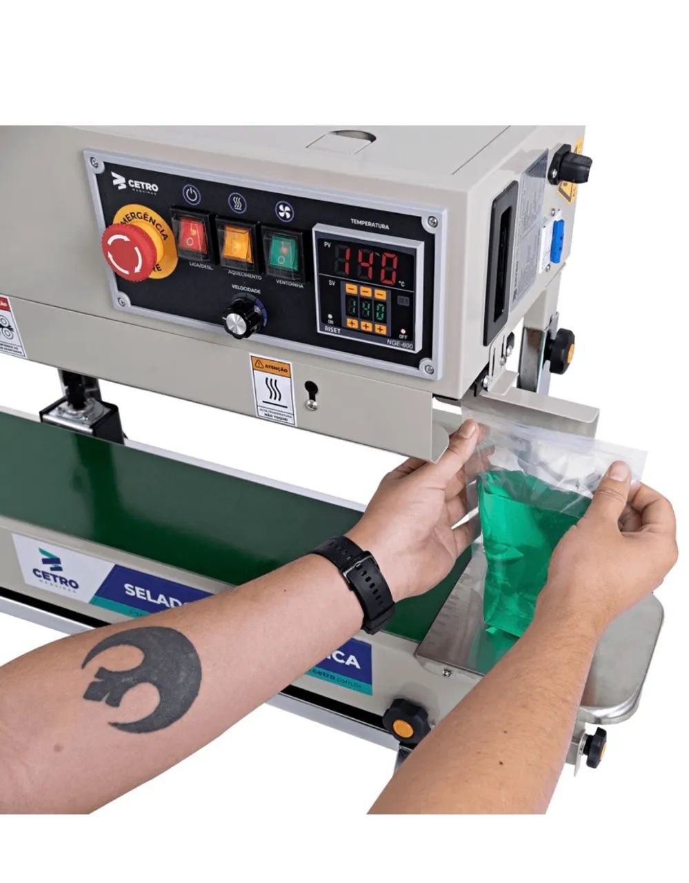 Seladora automática contínua vertical e horizontal (produto está novo) - Foto 4