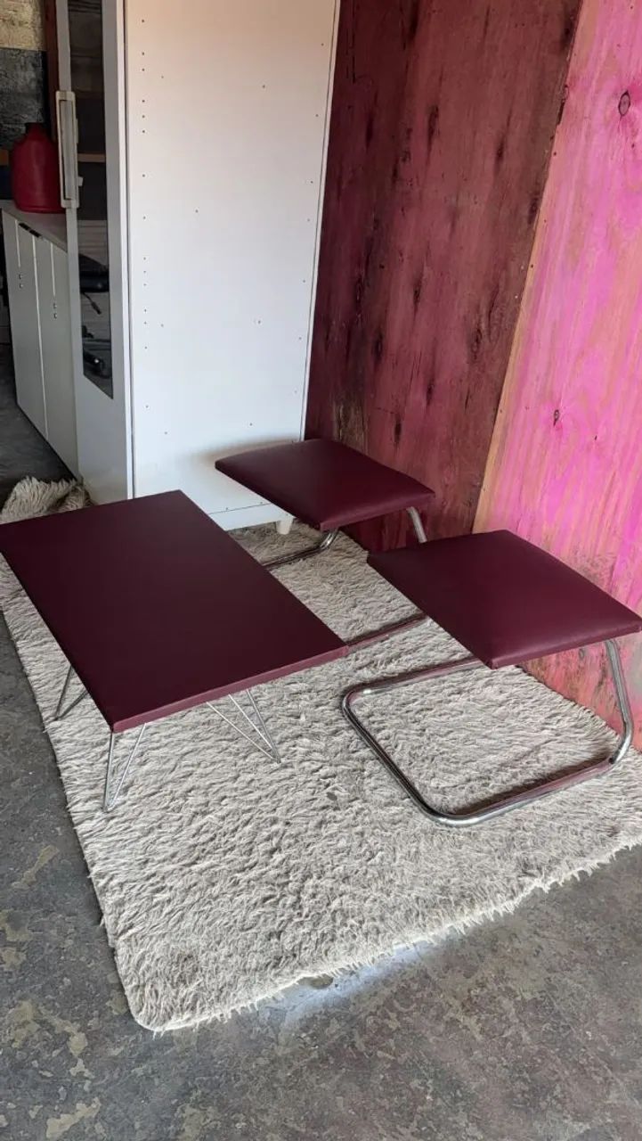 Kit banqueta + mesa de centro