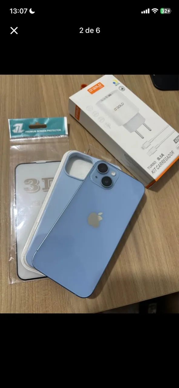 IPHONE 14 128 Azul bebê - bateria 93. - Foto 2