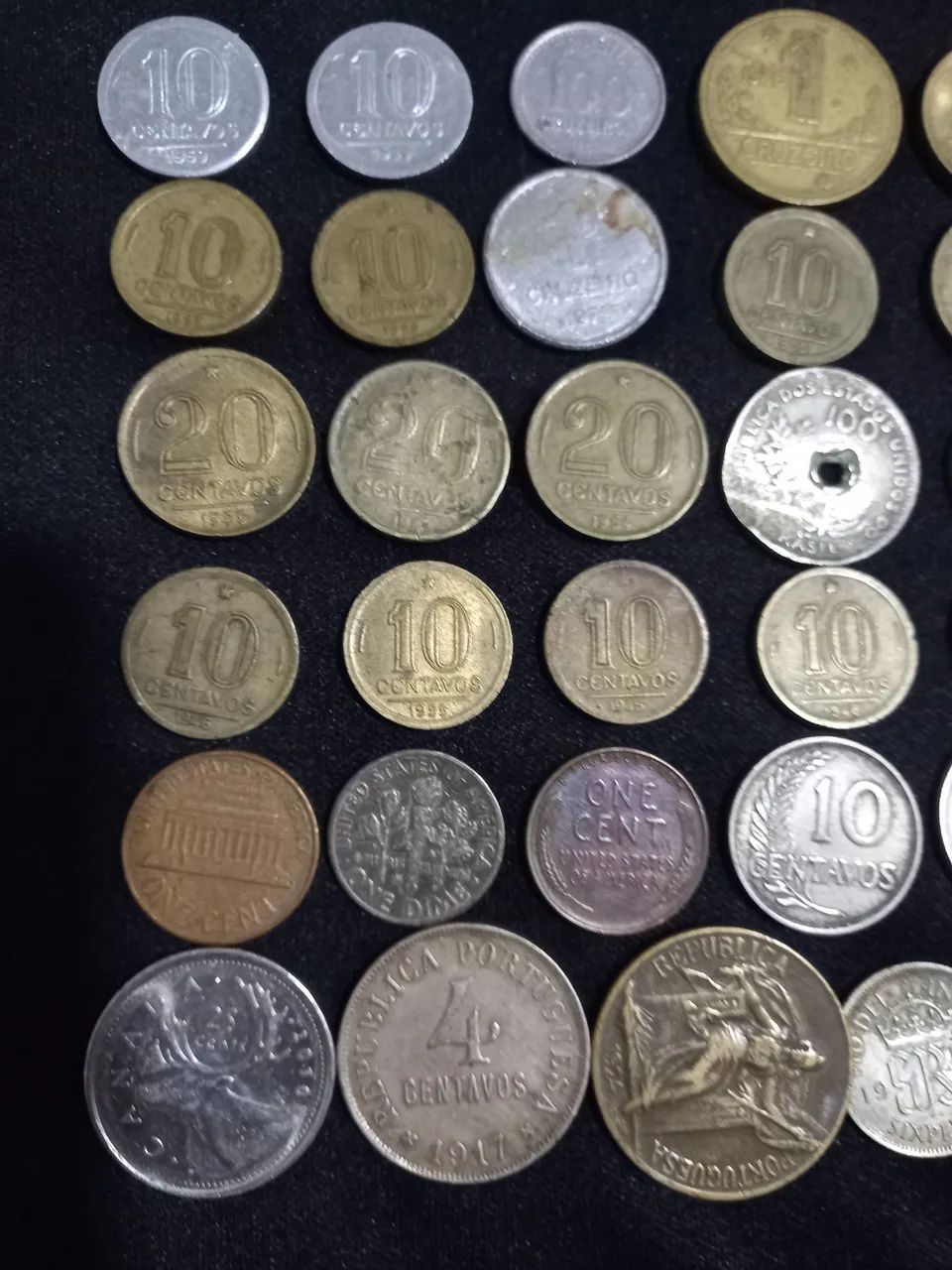 MOEDAS ANTIGAS DO BRASIL E VÁRIOS PAÍSES  - Foto 3
