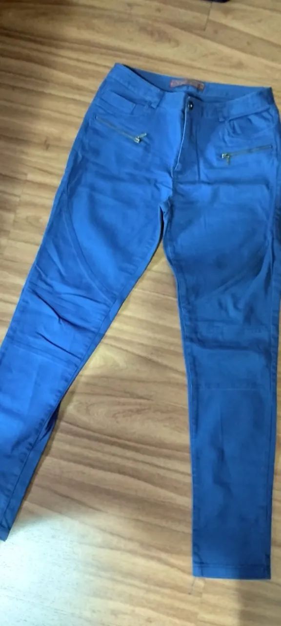 Calça azul feminina 38 - Foto 4