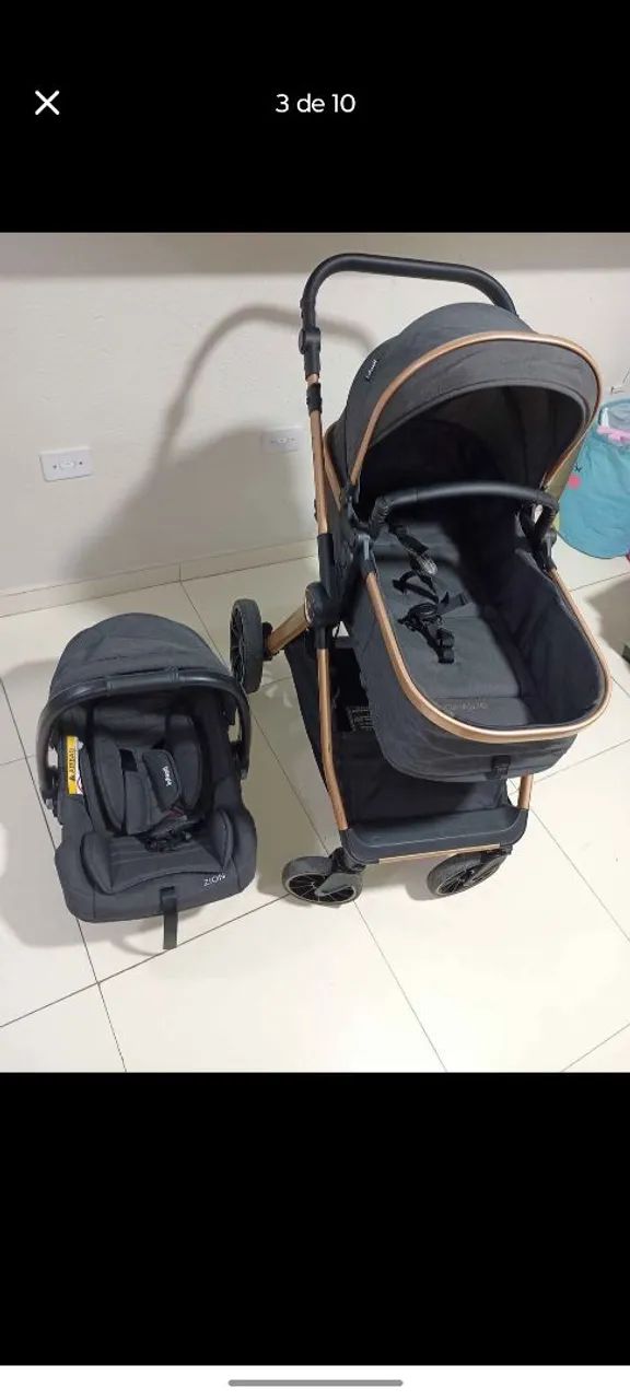 Carrinho de bebê+ bebê conforto  - Foto 2