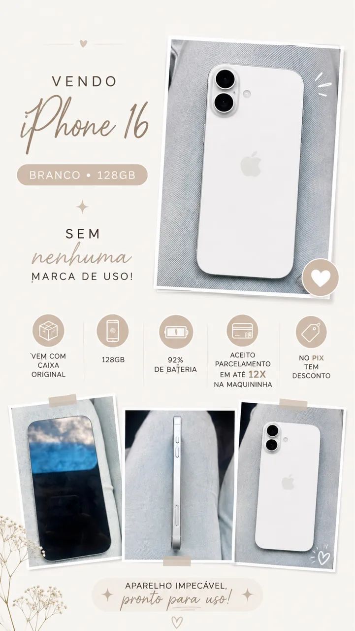 iphone 16 128gb branco