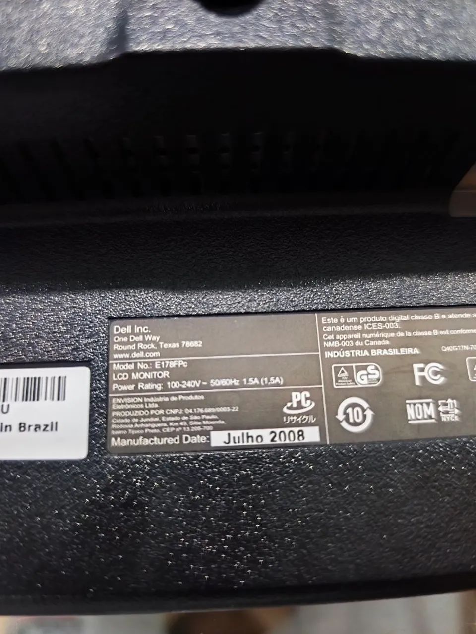 Monitor LCD Dell  17" E178fpc com cabos - Foto 5