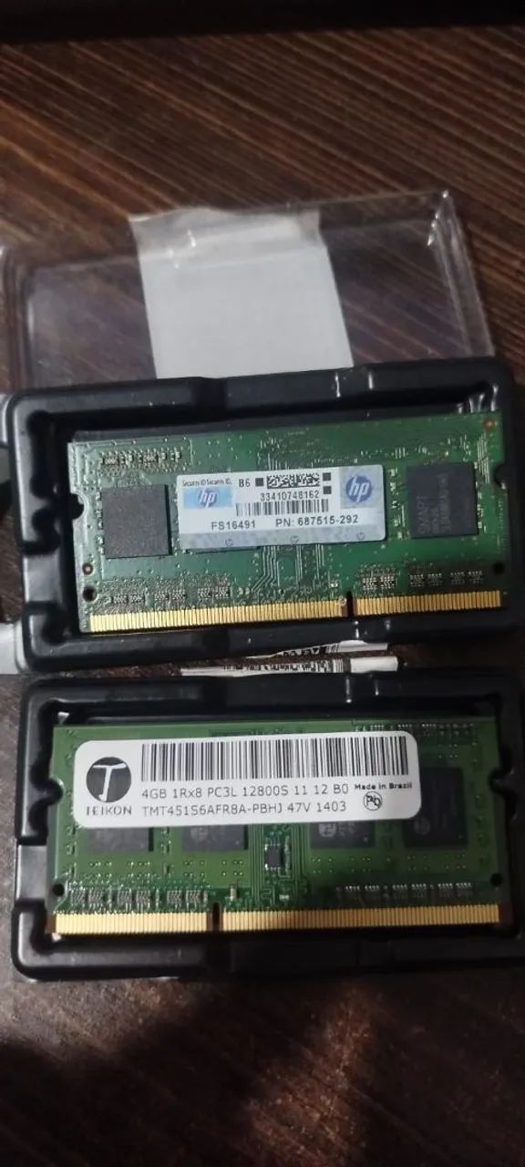 2 Memorias 4gb para Notebook