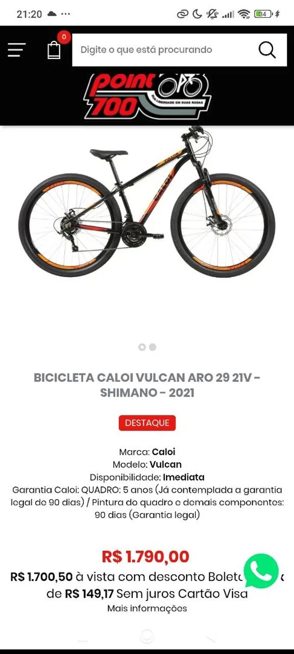 Bicicleta Caloi vulcan aro 29 - Foto 2