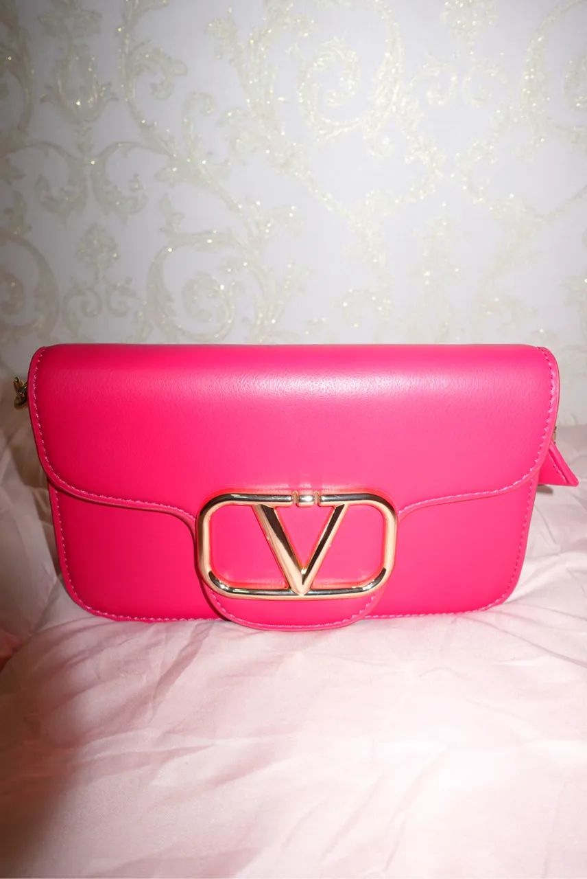 Bolsa inspiração Valentino rosa 