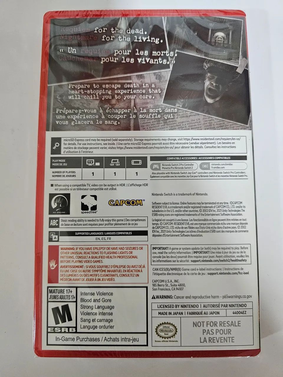 Resident Evil Requiem. Jogo de Nintendo Switch 2. - Foto 2