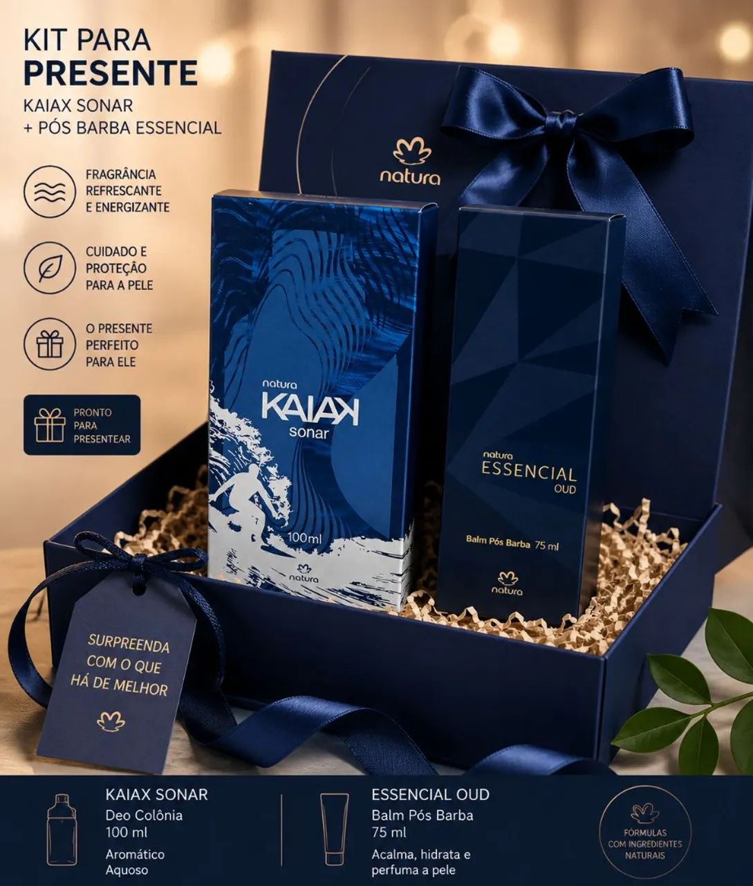 Kit Kaiak Sonar e Pós Barba 