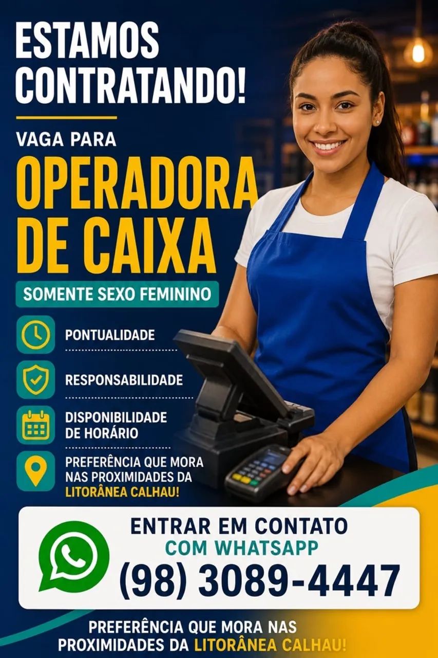 Operadora de caixa 