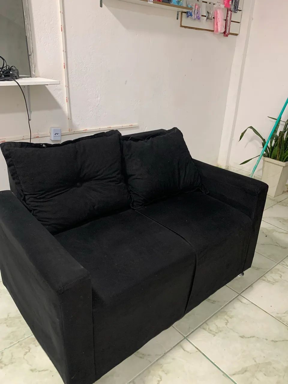 Sofá preto 65204303570049120