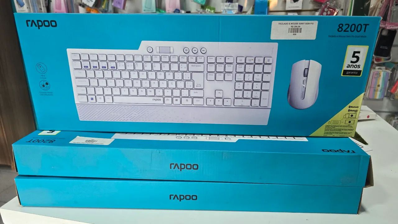 Teclado com mouse sem fio rapoo - Foto 2
