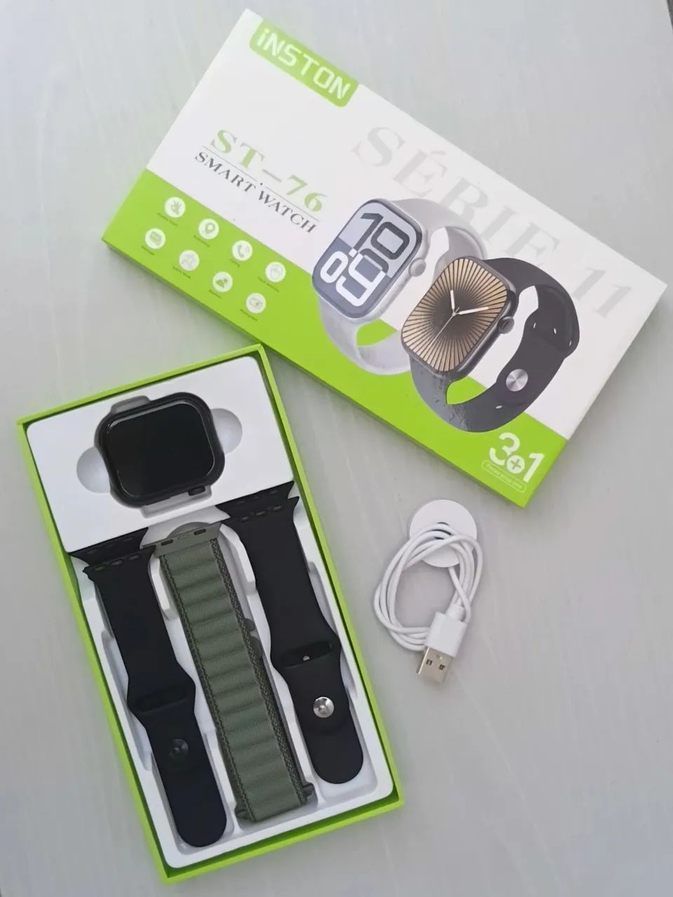 Smartwatch Moderno e completo, perfeito para quem quer praticidade no dia a dia!