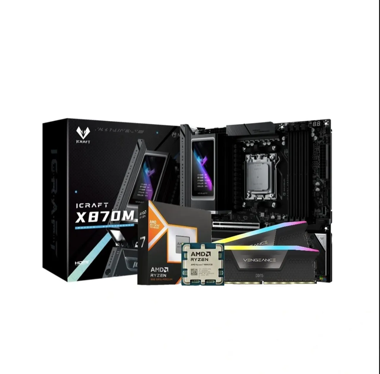 Ryzen 7 9800x3d + X870 tela LCD + ram ddr5 32gb | leia td anuncio