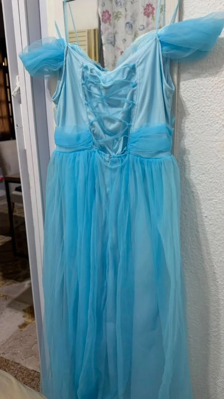 Vestido azul - dama - Foto 2