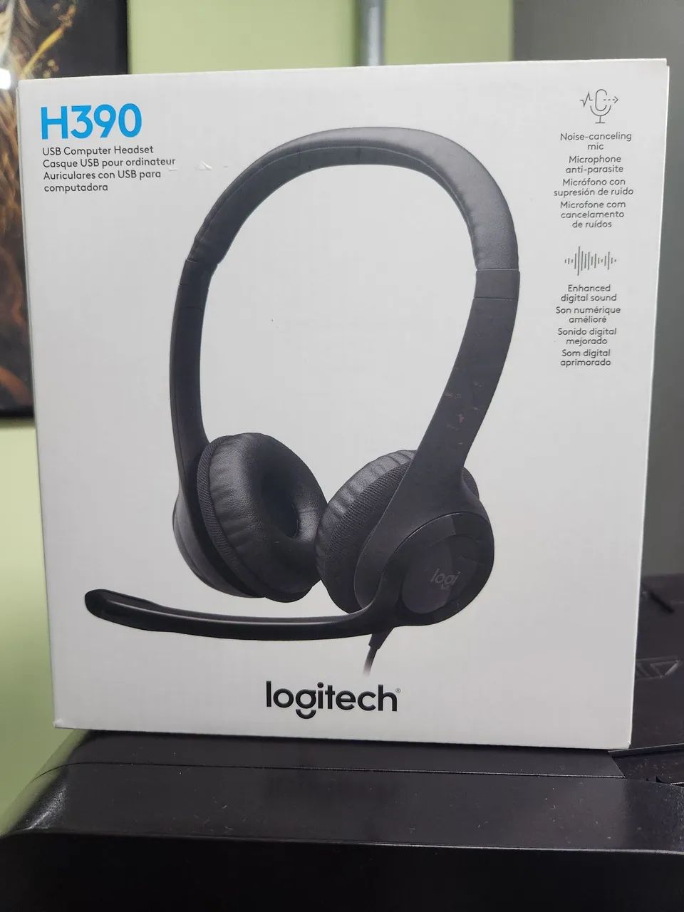 HEADSET LOGITECH H390 PRETO ESTEREO USB