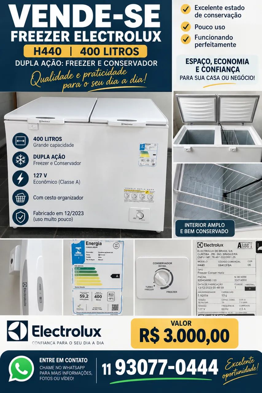 Freezer horizontal 400l Electrolux  - Foto 2