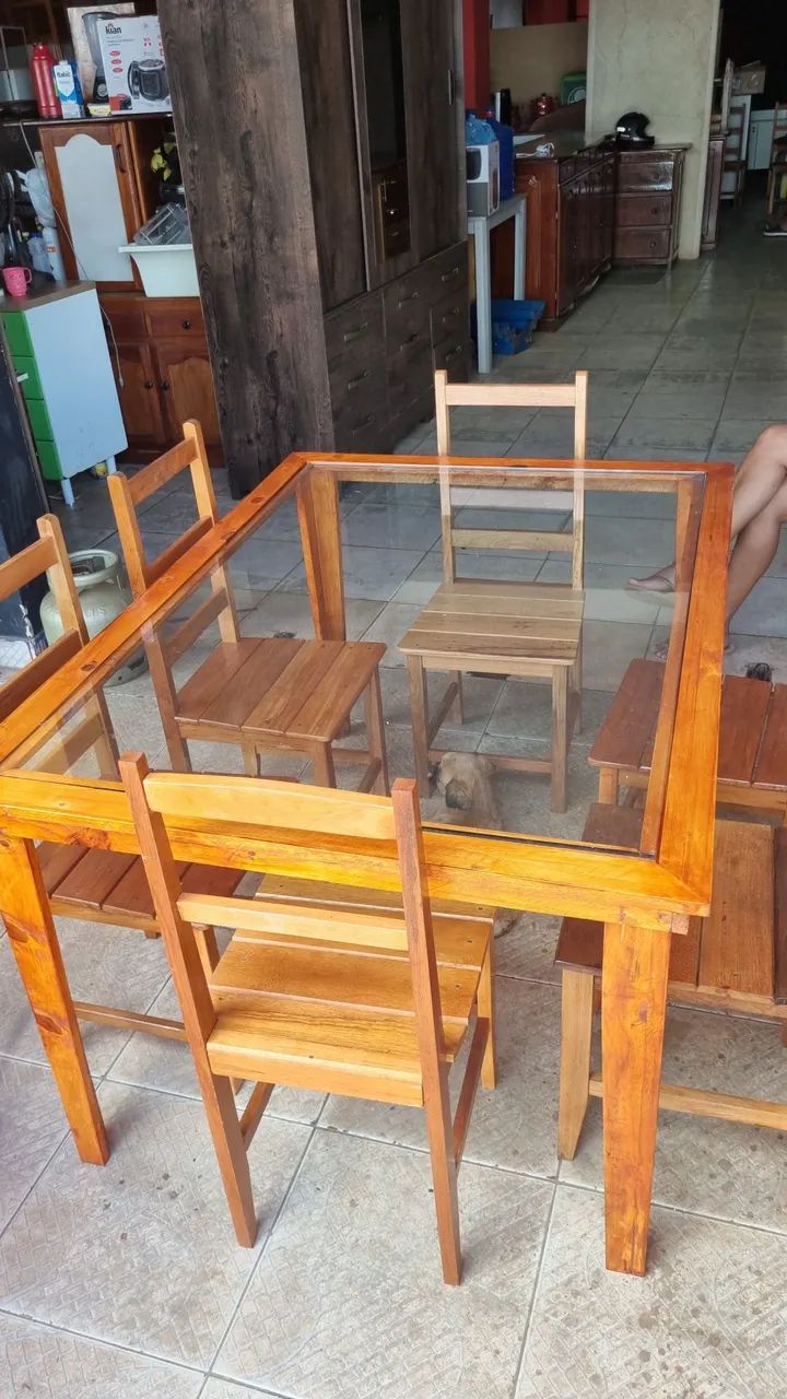 jogo de mesa 6 lugares 