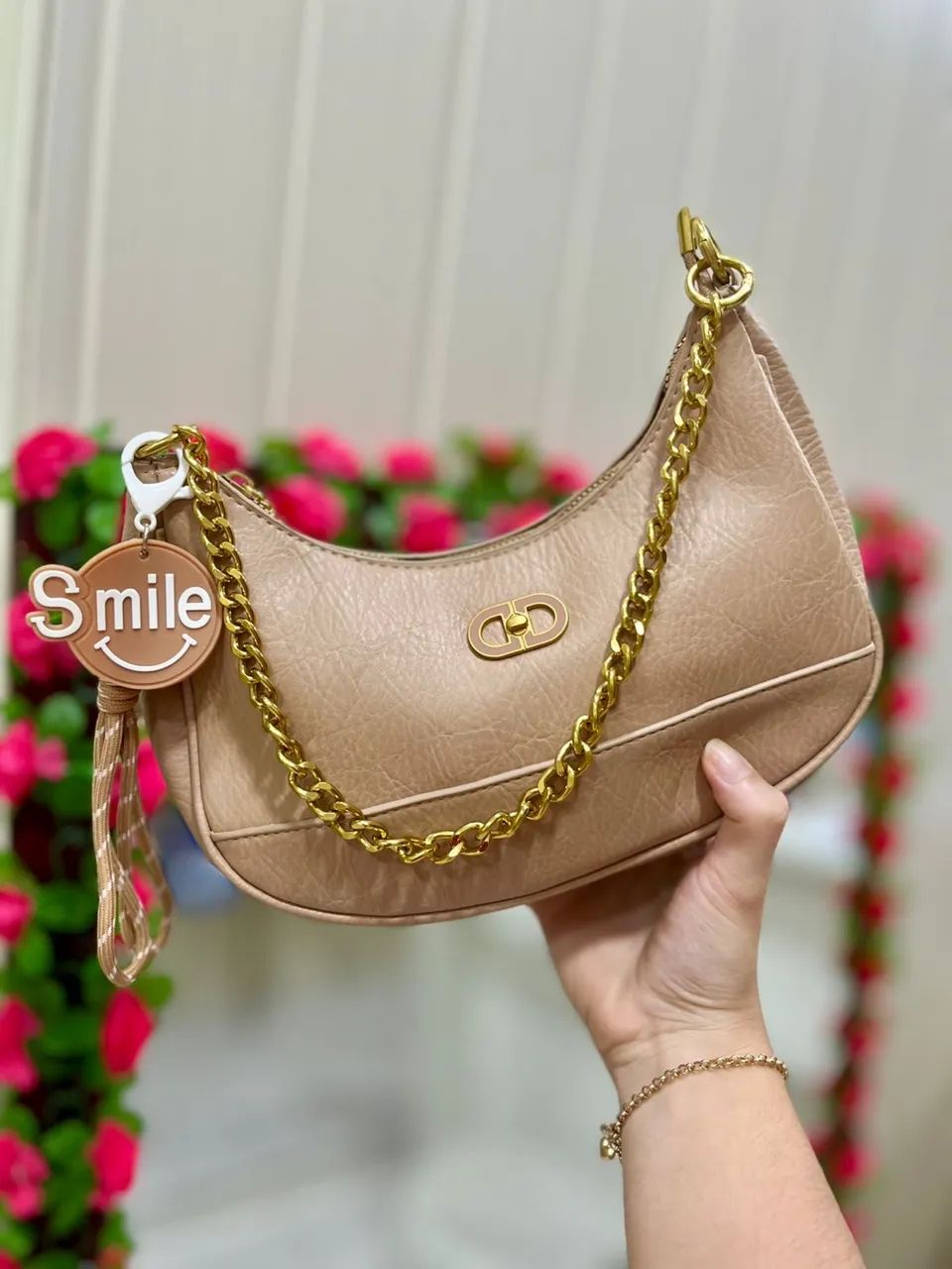 Bolsa feminina meia lua premium 