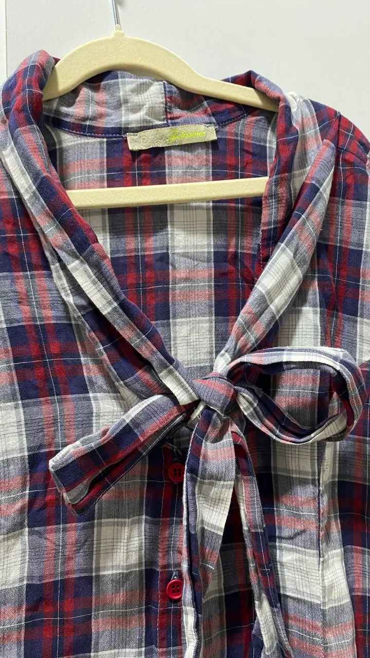 Blusa xadrez vermelha e preto | São João  - Foto 3
