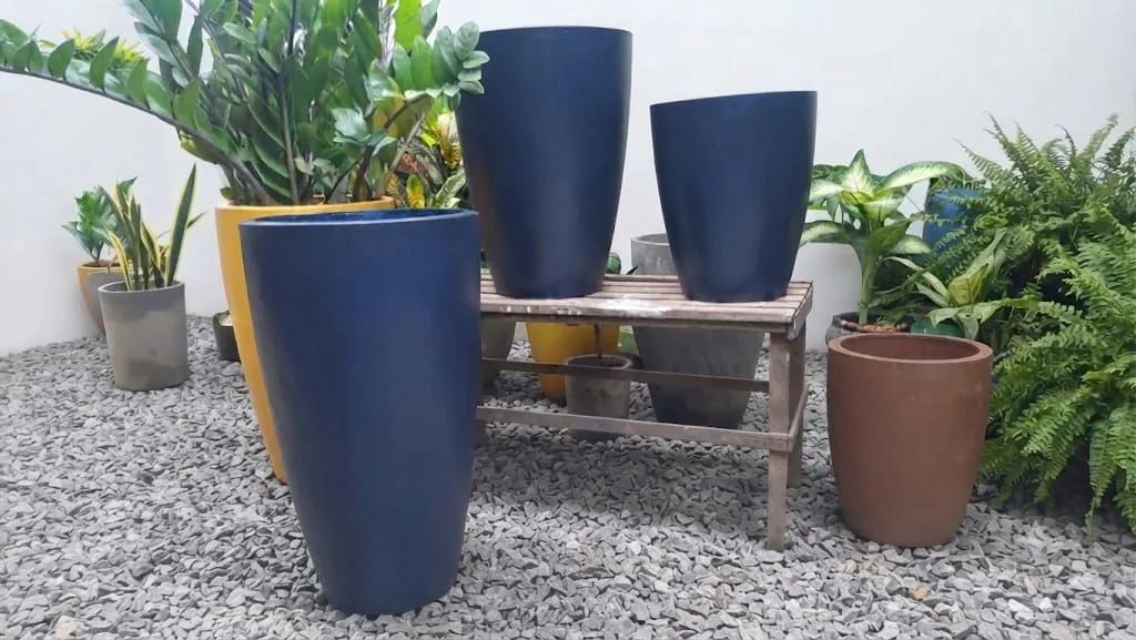 Jarro vasos de cimentos