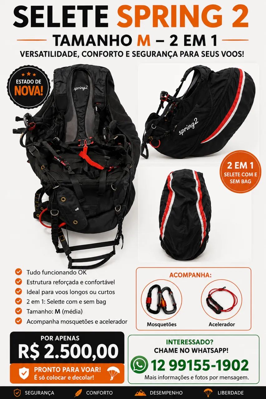 Selete Spring 2  Sol Paraglider - Foto 2