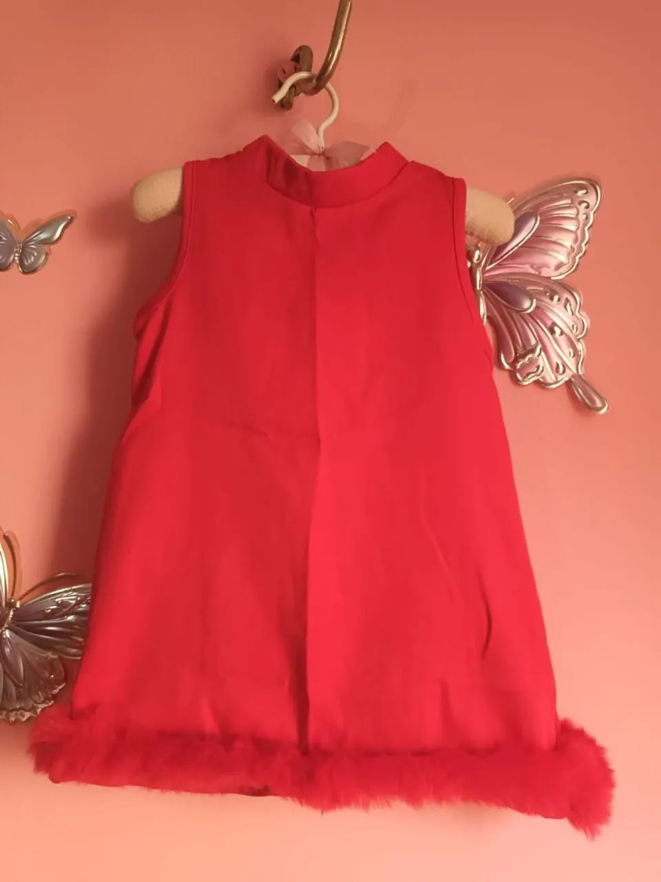 Vestido infantil luxo vermelho da Shein 12 a 18 meses