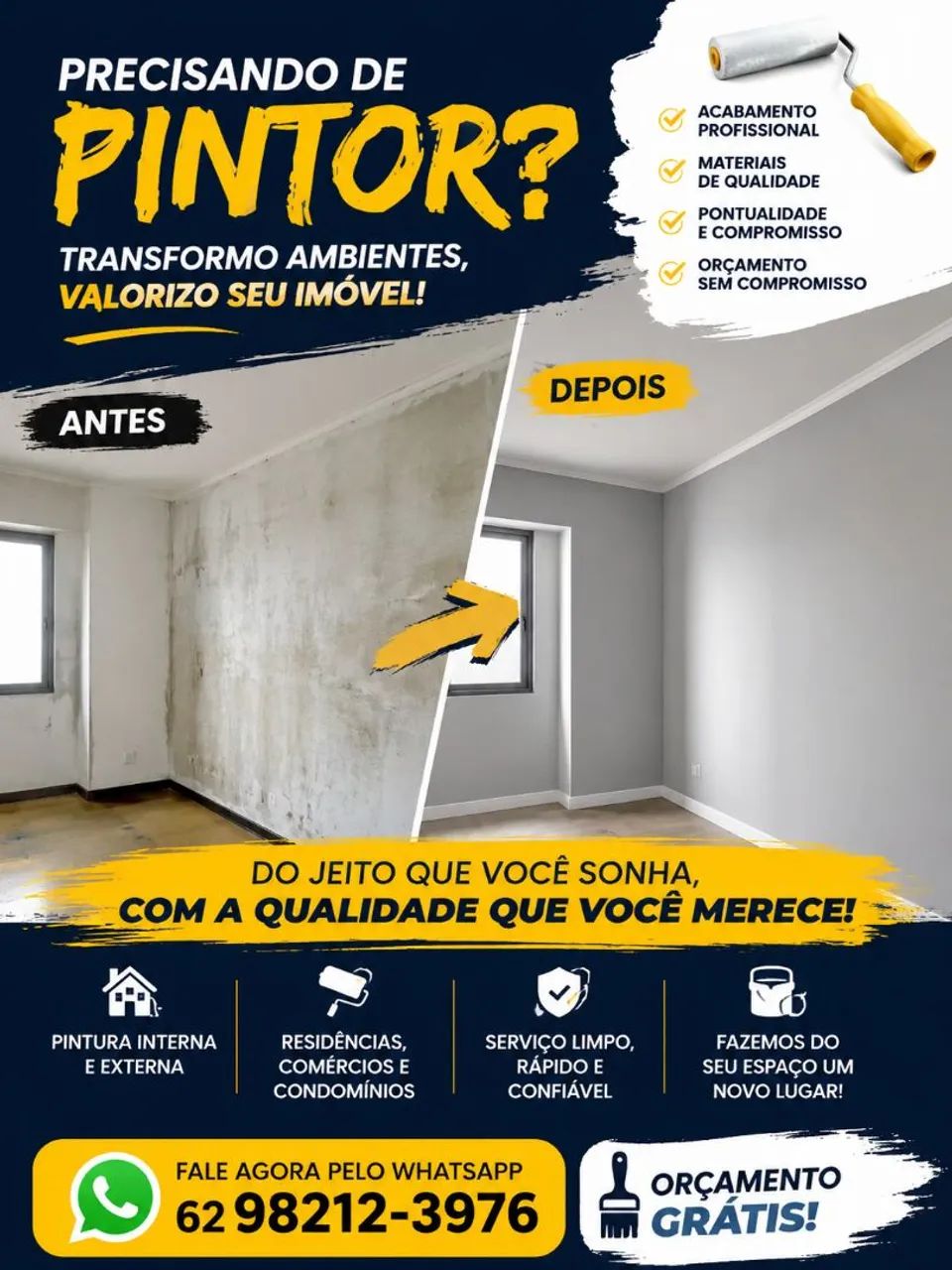 ? TRANSFORME SUA CASA! Pintor Profissional + Orçamento GRÁTIS ?