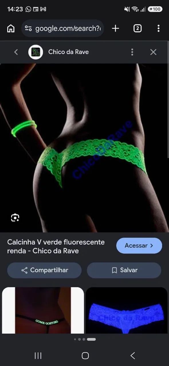 Lingeri Brilha no Escuro Neon - Foto 2