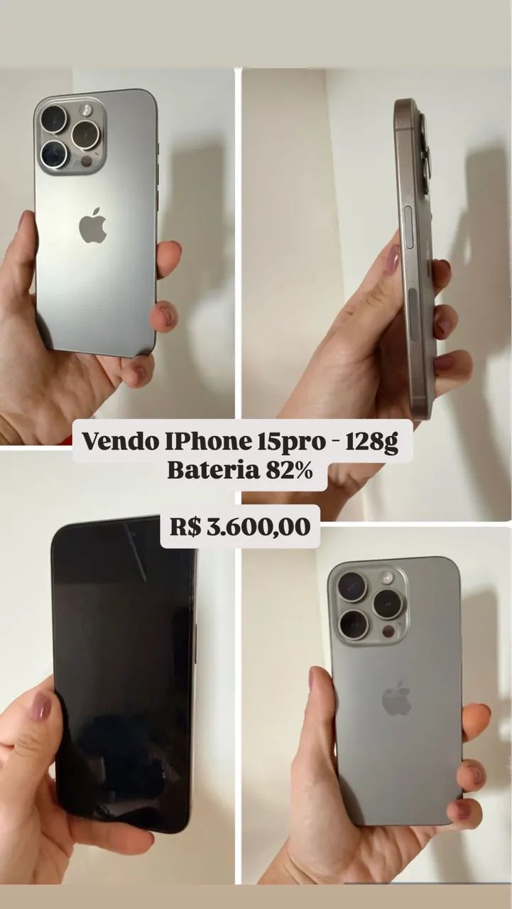 iPhone 15pro 128g - único dono 