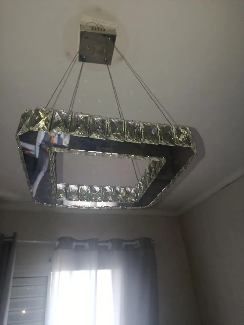 Lustre cristal e espelho