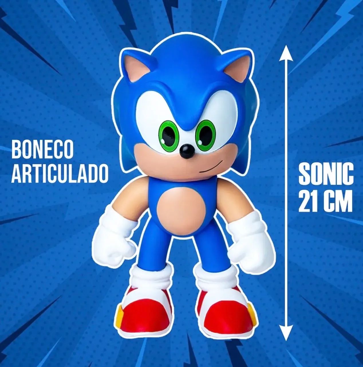 Sonic The Hedgehog -  Boneco Articulado - 21cm - Foto 4