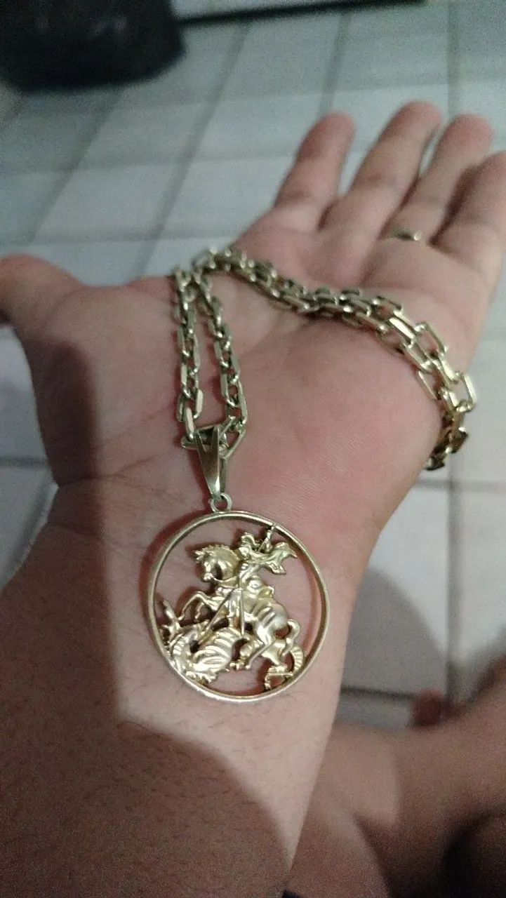 Cordão de prata banhado  - Foto 3
