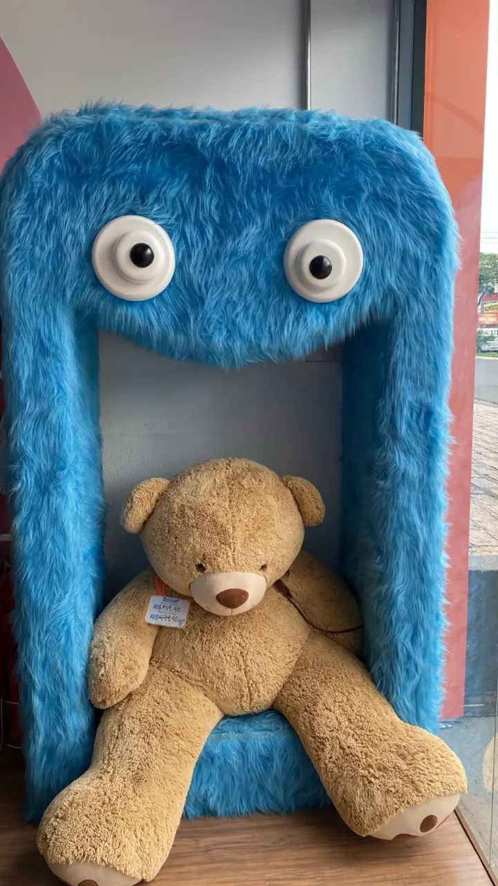 Expositor Decorativo Infantil em Pelúcia - Azul