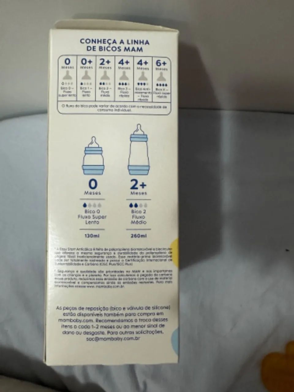 Kit 2 mamadeiras MAM easy start anticólica 130ml e 260ml NOVO