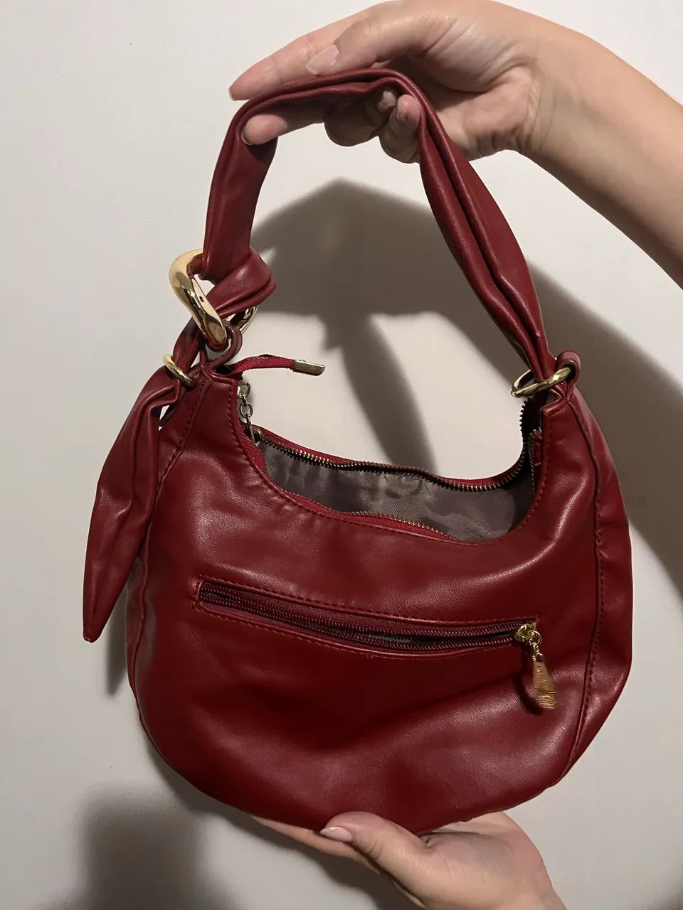 Bolsa de ombro vermelha vinho - Foto 2
