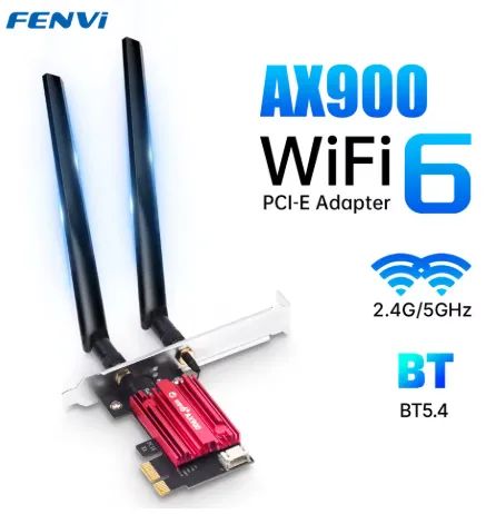 Placa de Rede FENVI AX900 WiFi 6 + Bluetooth 5.4