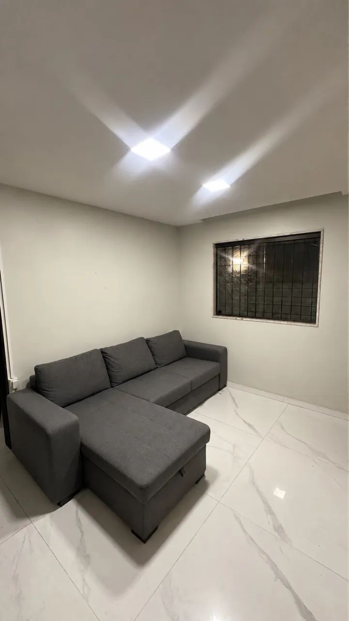 Sofá cama e baú 4 lugares 
