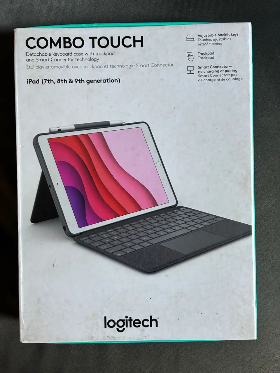 Logitech Combo Touch Capa Teclado iPad 7 8 9 Ger - Foto 2